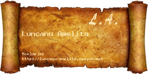 Luncanu Amelita névjegykártya